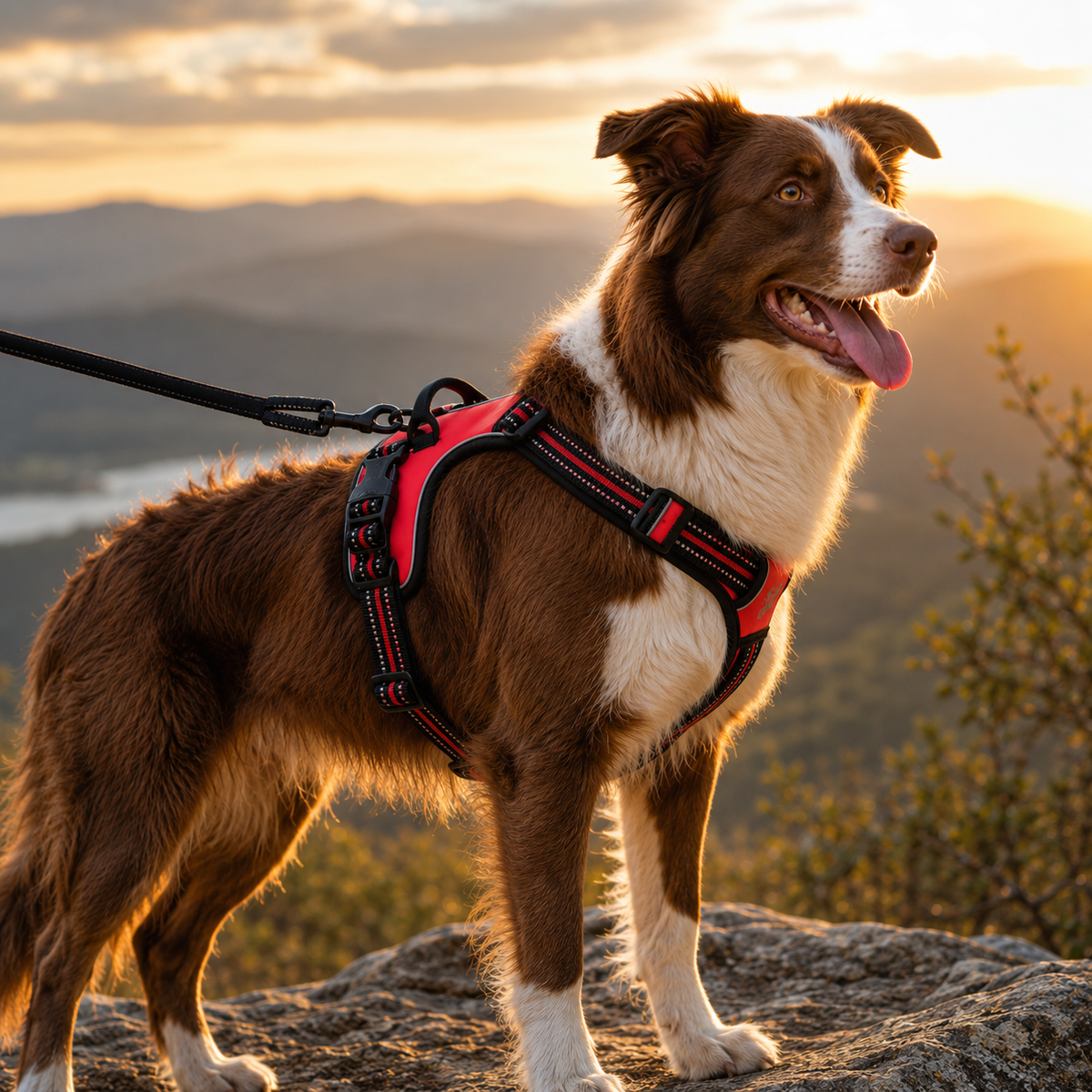 Harnais Chien Chat Réfléchissant Ajustable