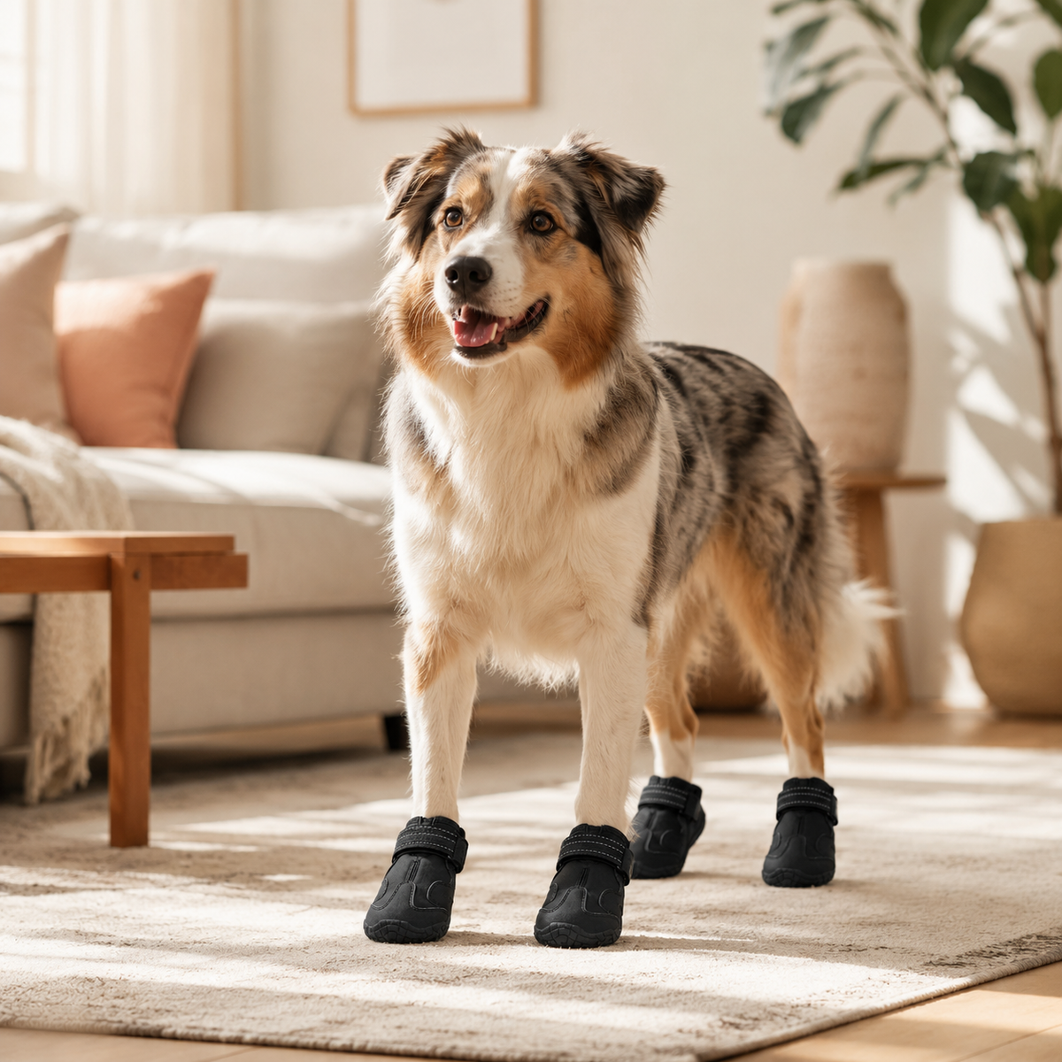 Bottes d'Hiver Déperlantes Réfléchissantes Grand Chien