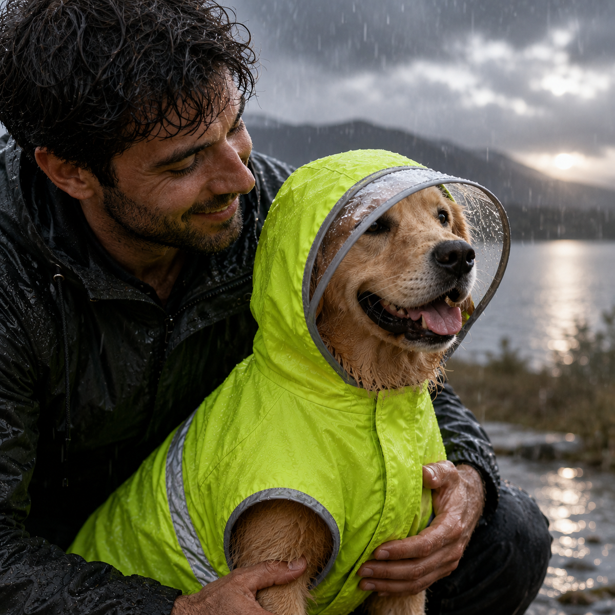 Imperméable à Capuche Ajustable pour Chien
