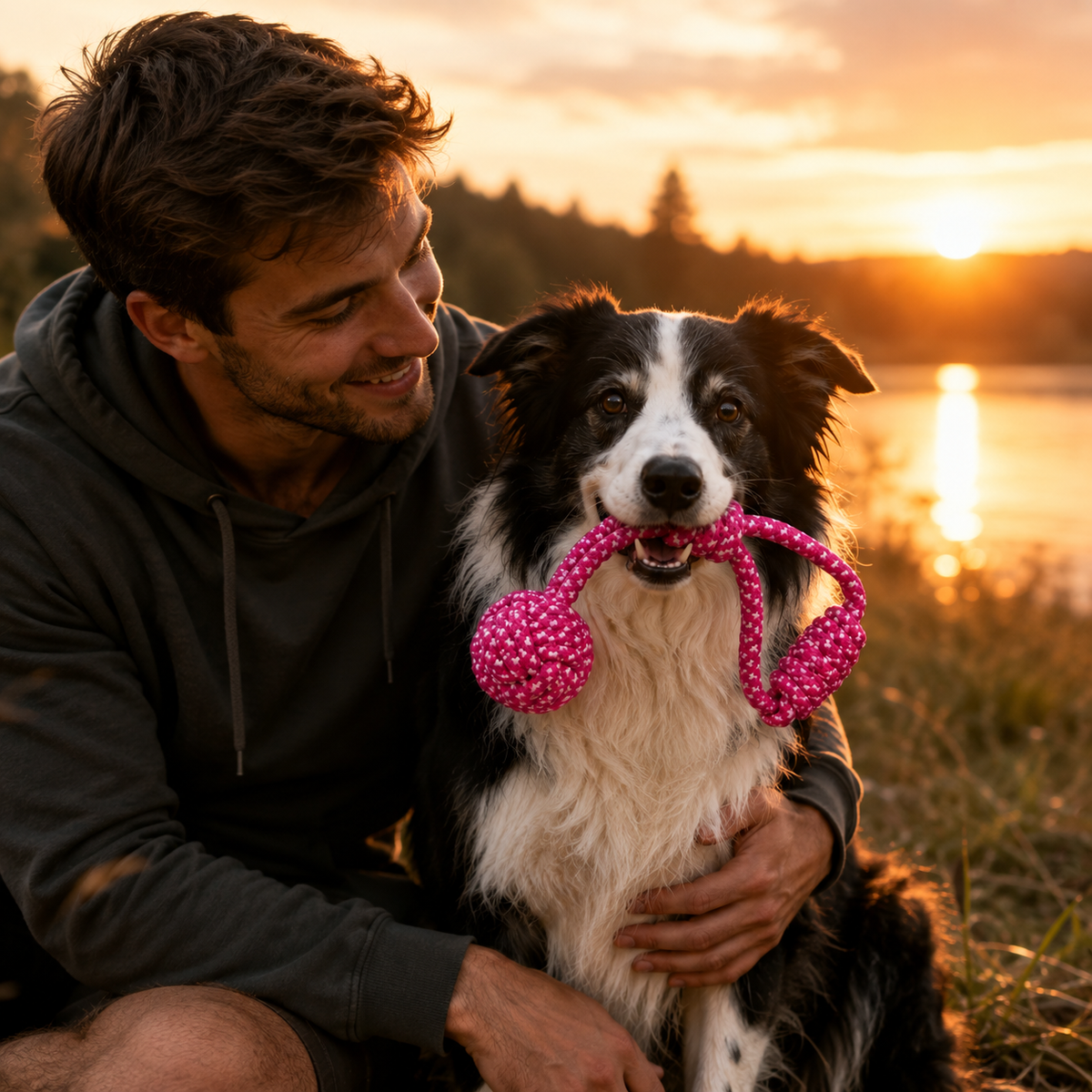 Corde à Tirer avec Balle pour Chien