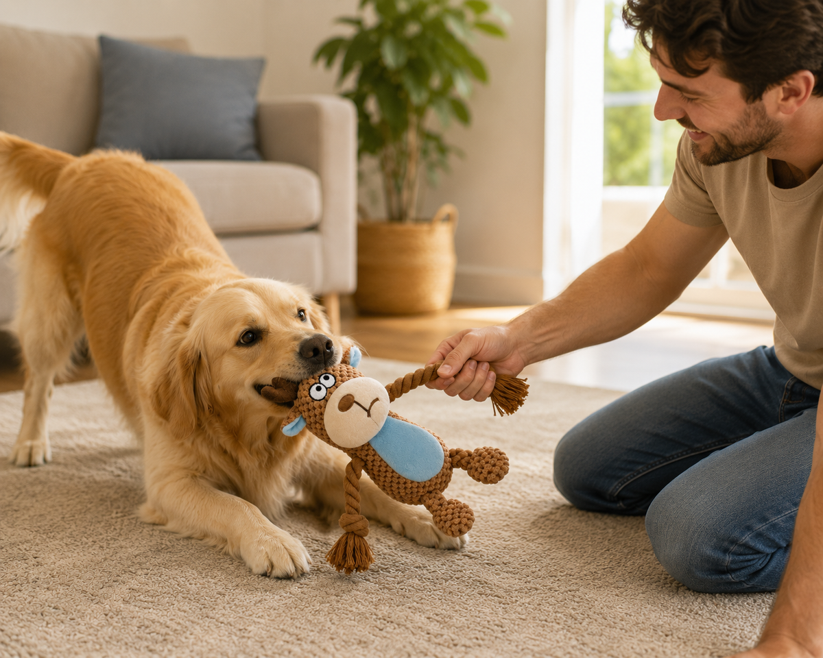 Jouet Corde Peluche Sonore pour Chien