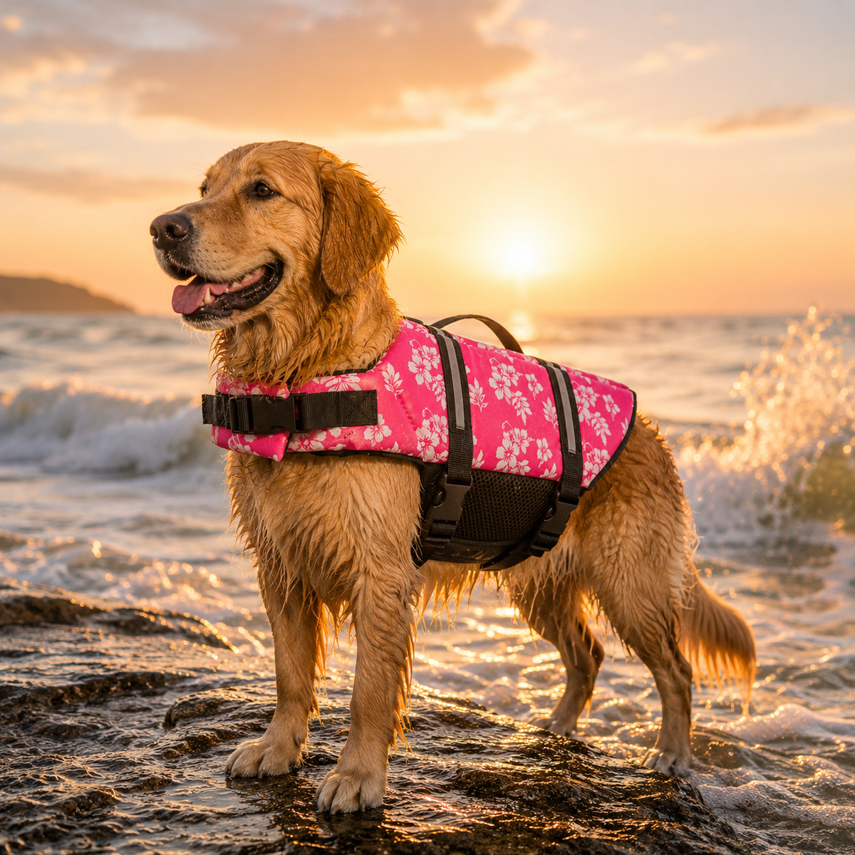 Gilet de Sauvetage Chien Sécurité et Visibilité Aquatique
