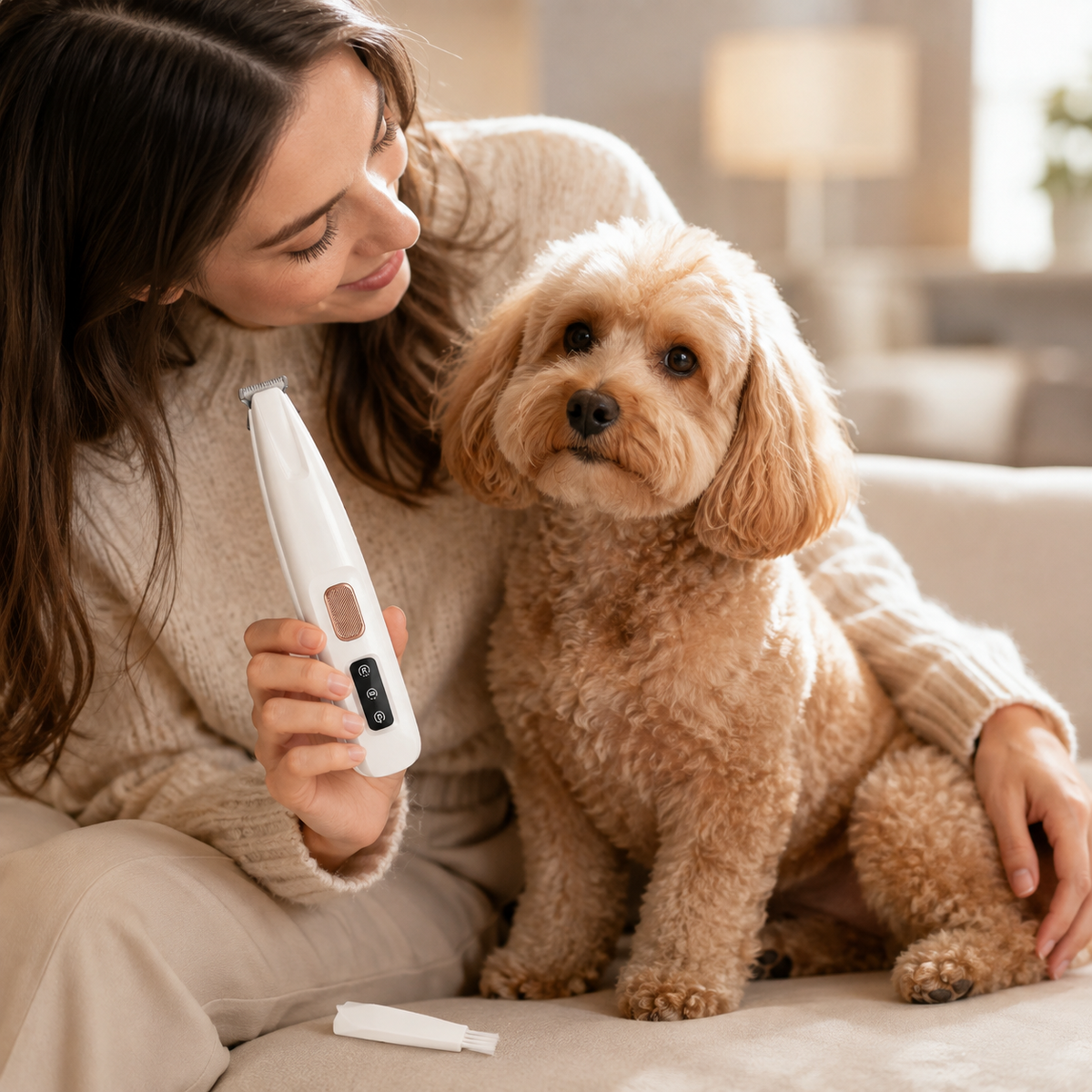 Tondeuse Chien Étanche avec Lumière LED