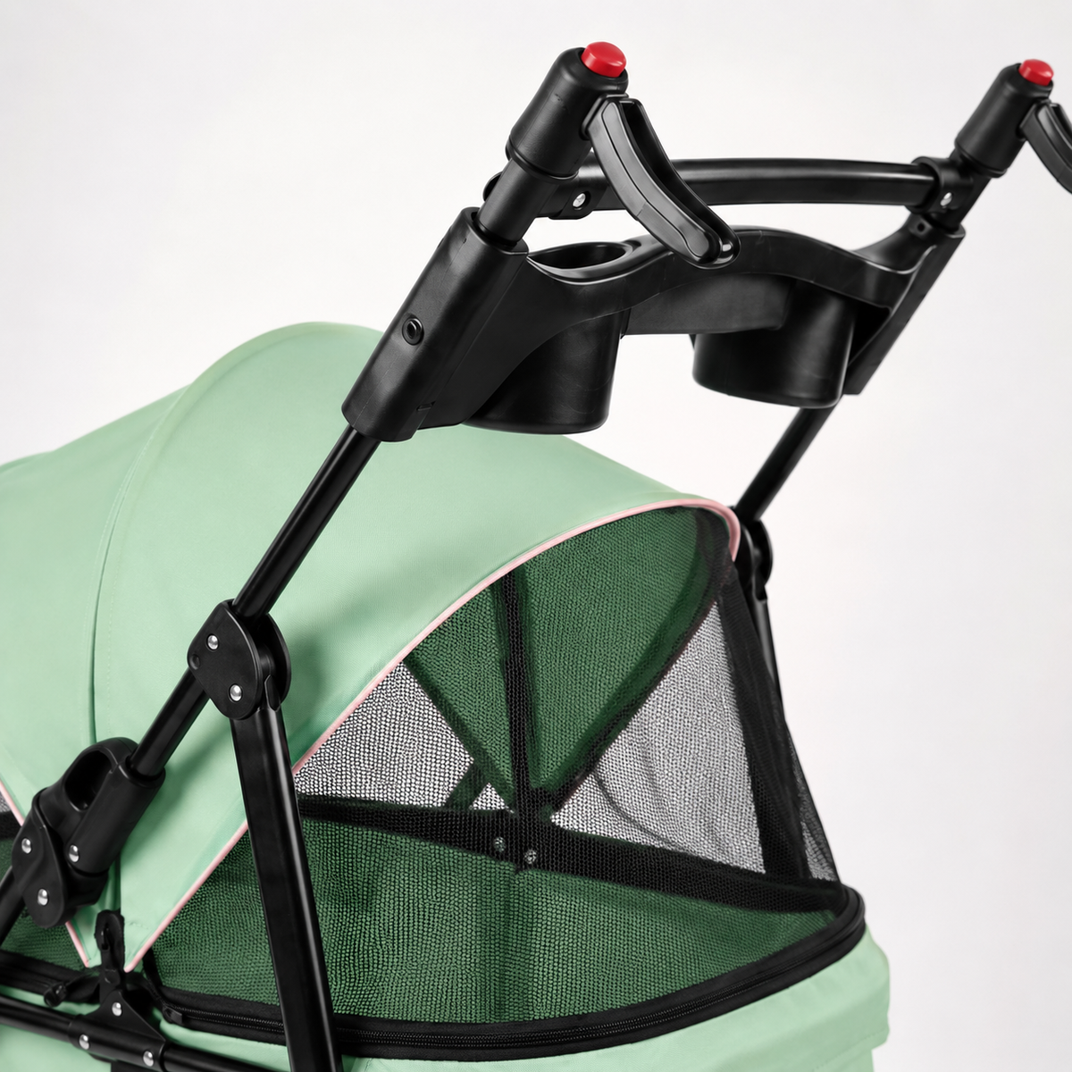 Poussette Pliable 2-en-1 pour Chien et Chat