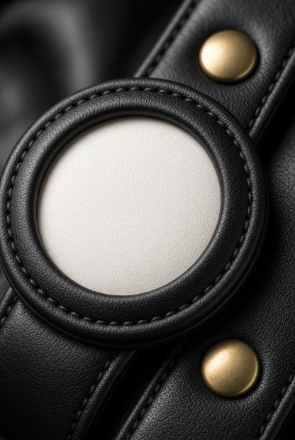 Collier Cuir avec Étui pour Traceur Bluetooth pour Chien