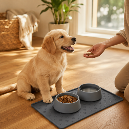 Tapis de Repas Silicone Antidérapant pour Animaux