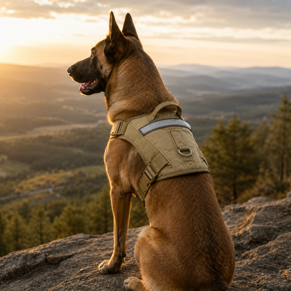 Harnais Tactique Anti-Traction pour Grand Chien
