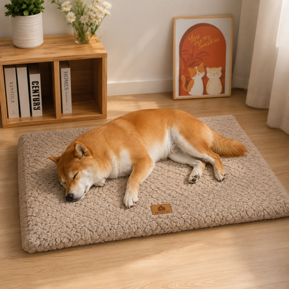 Lit d'Hiver en Fausse Fourrure pour Chien