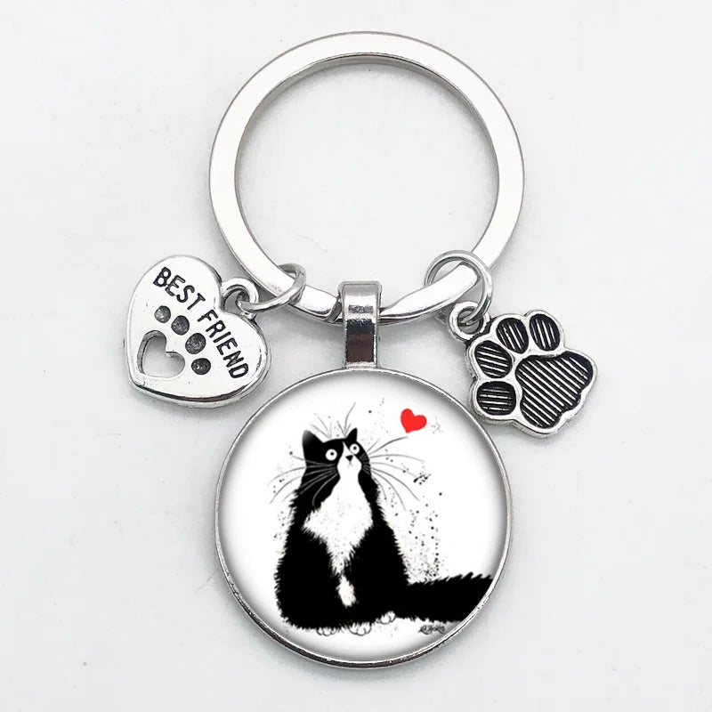 Porte-clés Empreinte de Patte pour Amoureux des Animaux