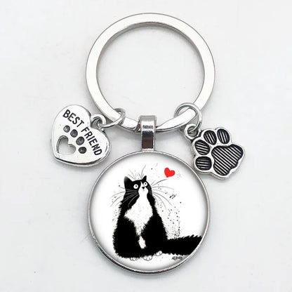 Porte-clés Empreinte de Patte pour Amoureux des Animaux