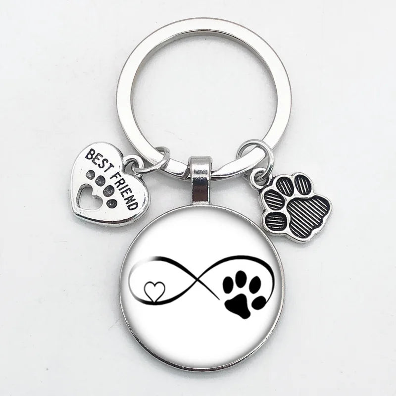 Porte-clés Empreinte de Patte pour Amoureux des Animaux