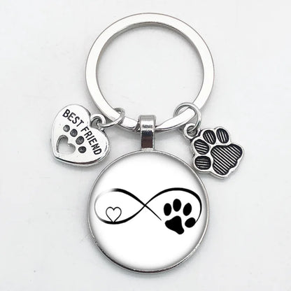 Porte-clés Empreinte de Patte pour Amoureux des Animaux