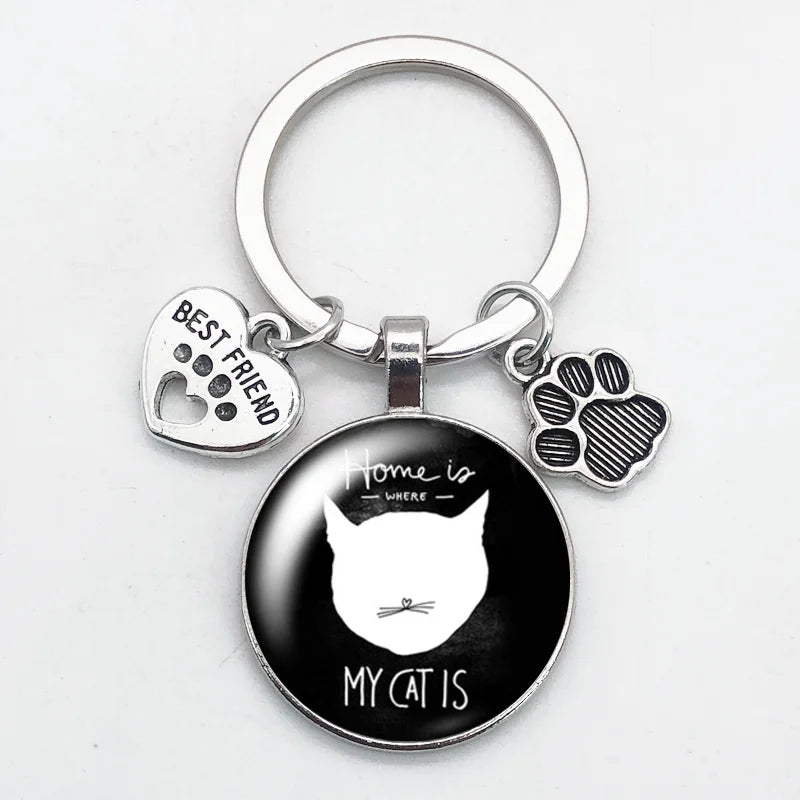 Porte-clés Empreinte de Patte pour Amoureux des Animaux