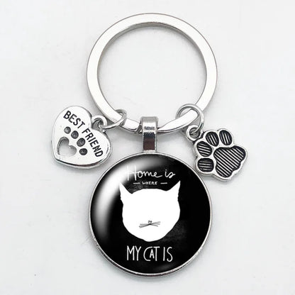 Porte-clés Empreinte de Patte pour Amoureux des Animaux