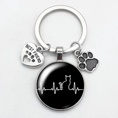 Porte-clés Empreinte de Patte pour Amoureux des Animaux