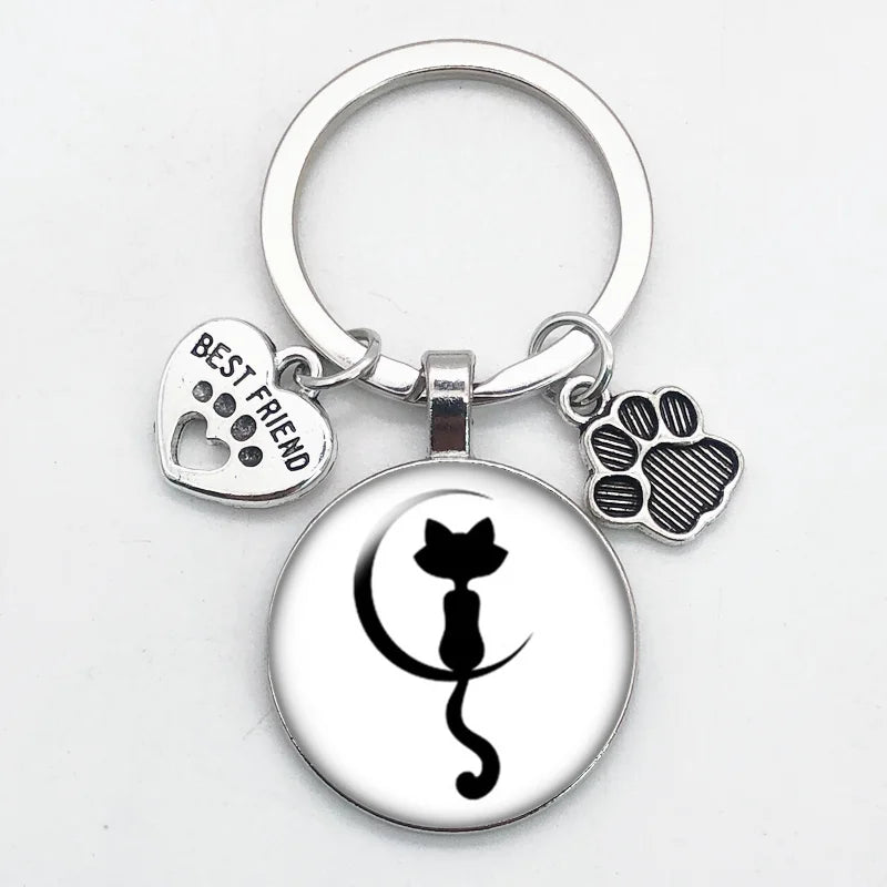 Porte-clés Empreinte de Patte pour Amoureux des Animaux