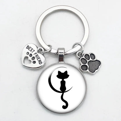 Porte-clés Empreinte de Patte pour Amoureux des Animaux