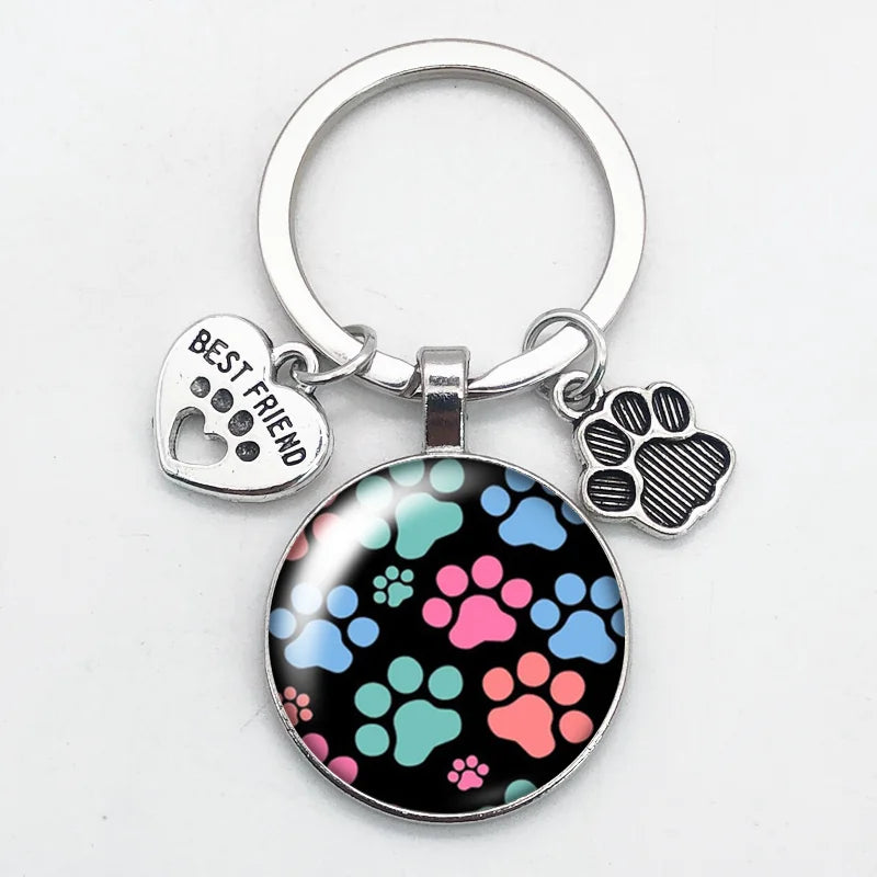 Porte-clés Empreinte de Patte pour Amoureux des Animaux