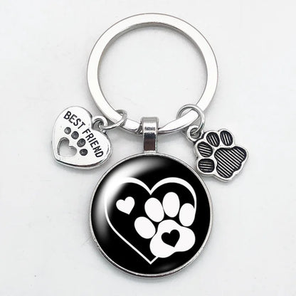 Porte-clés Empreinte de Patte pour Amoureux des Animaux