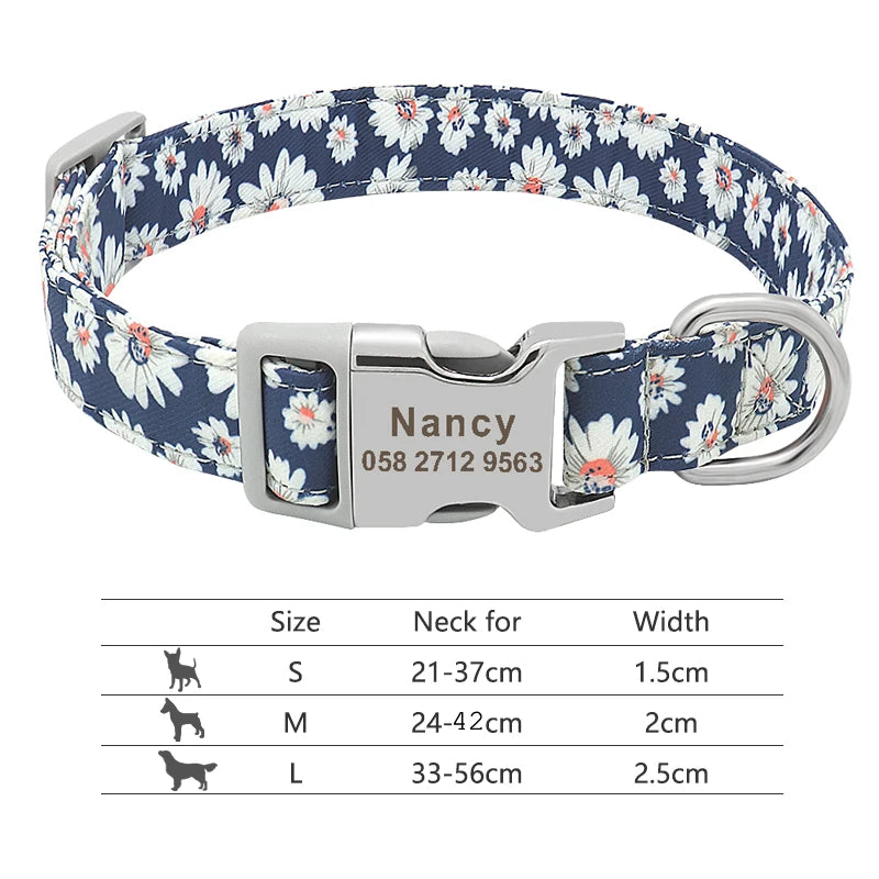 Collier Nylon Personnalisé Gravure Anti-Perte
