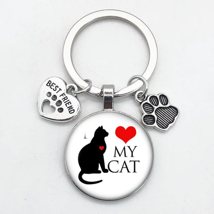 Porte-clés Empreinte de Patte pour Amoureux des Animaux