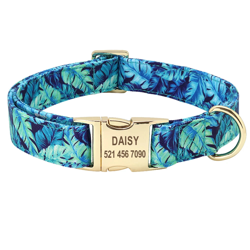 Collier Fleuri Personnalisé pour Petit et Moyen Chien
