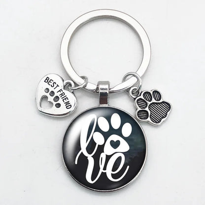 Porte-clés Empreinte de Patte pour Amoureux des Animaux