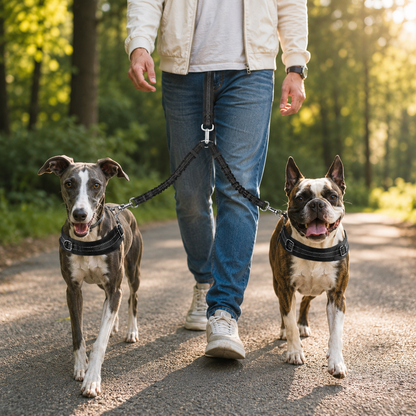 Double Ceinture de Sécurité Élastique pour Chien