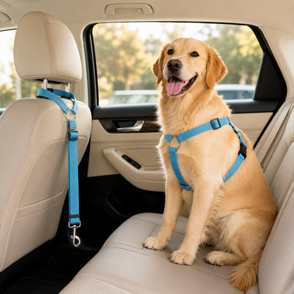 Ceinture de Sécurité Ajustable Nylon pour Chien