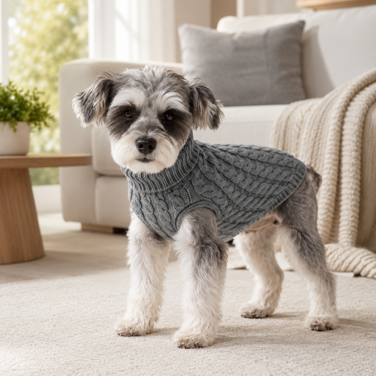 Pull Col Roulé Tricoté pour Petit Chien