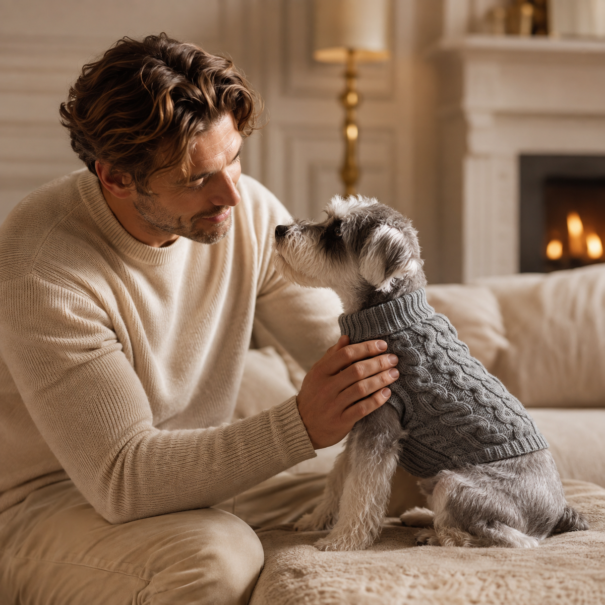 Pull Col Roulé Tricoté pour Petit Chien