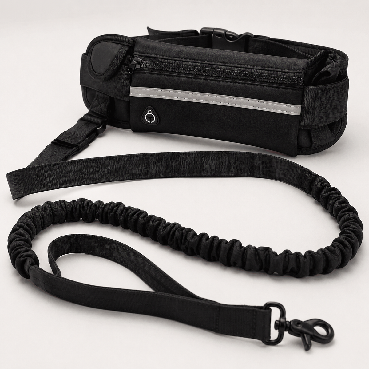 Laisse Mains-Libres avec Ceinture et Poche