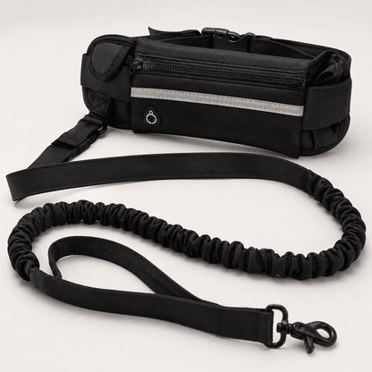 Laisse Mains-Libres avec Ceinture et Poche