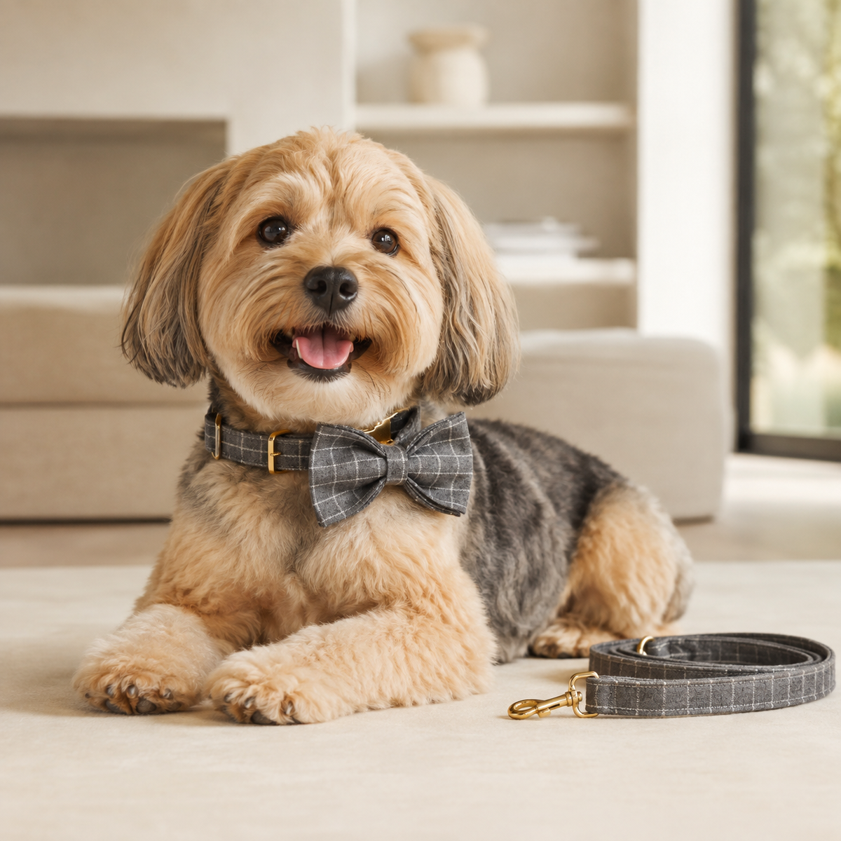 Collier Écossais avec Nœud Papillon pour Chien