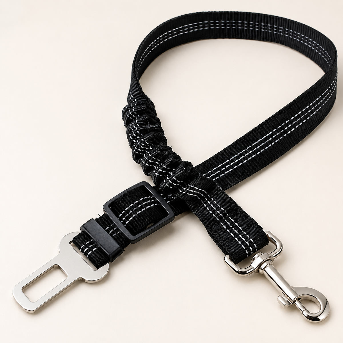 Ceinture de Sécurité Amortie Réfléchissante pour Chien