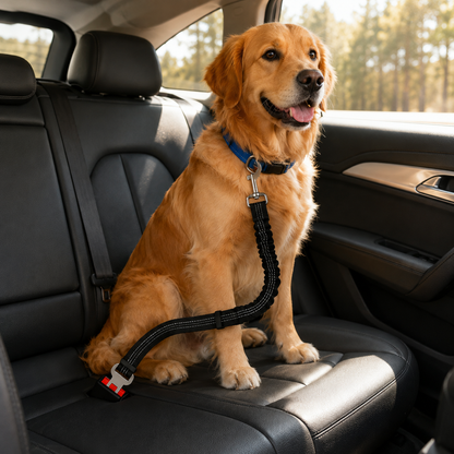 Ceinture de Sécurité Amortie Réfléchissante pour Chien