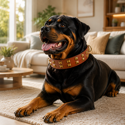 Collier Clouté Large 5cm pour Chien Robuste