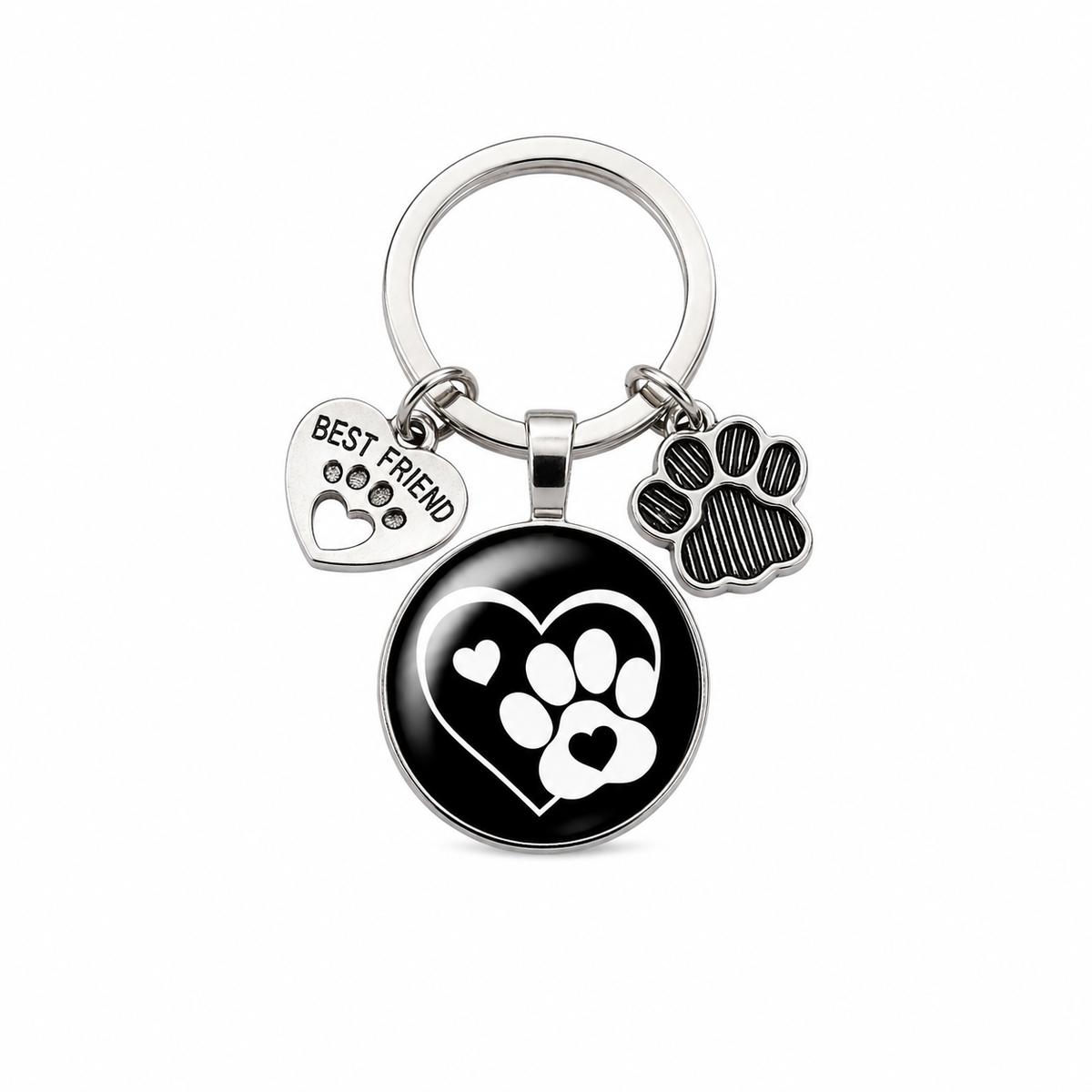 Porte-clés Empreinte de Patte pour Amoureux des Animaux