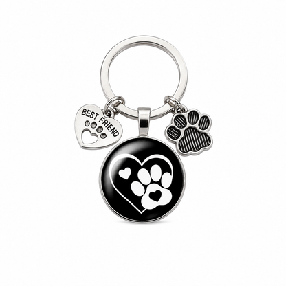 Porte-clés Empreinte de Patte pour Amoureux des Animaux