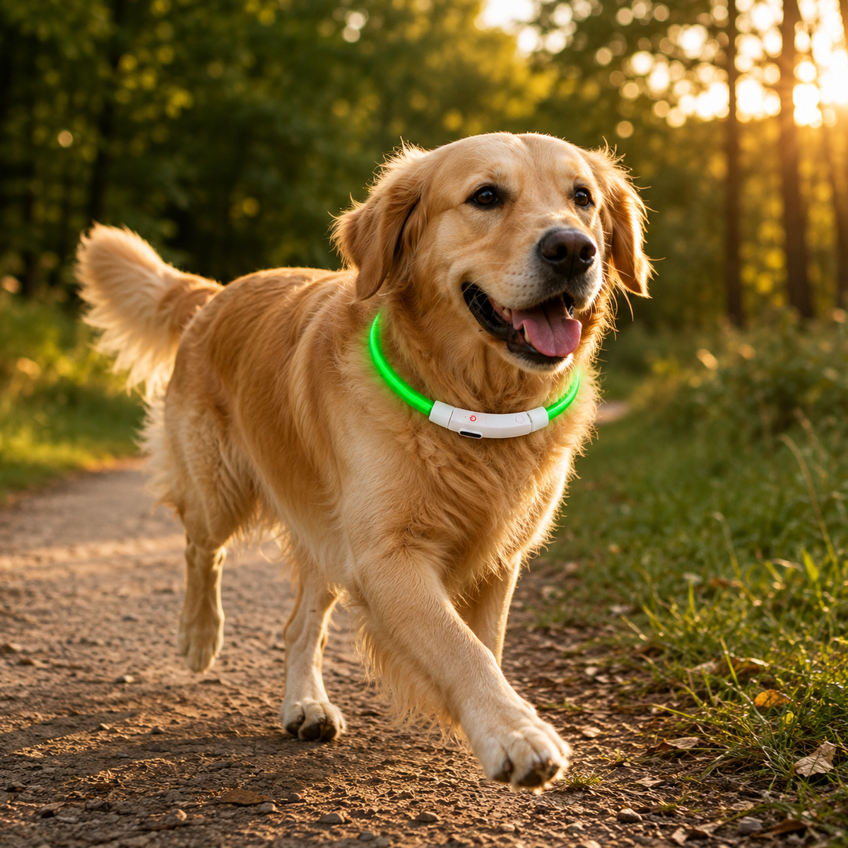 Collier LED USB Rechargeable pour Chien