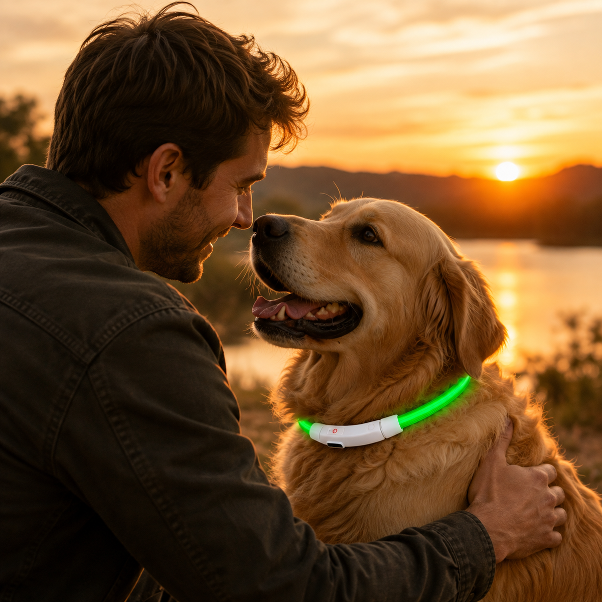 Collier LED USB Rechargeable pour Chien