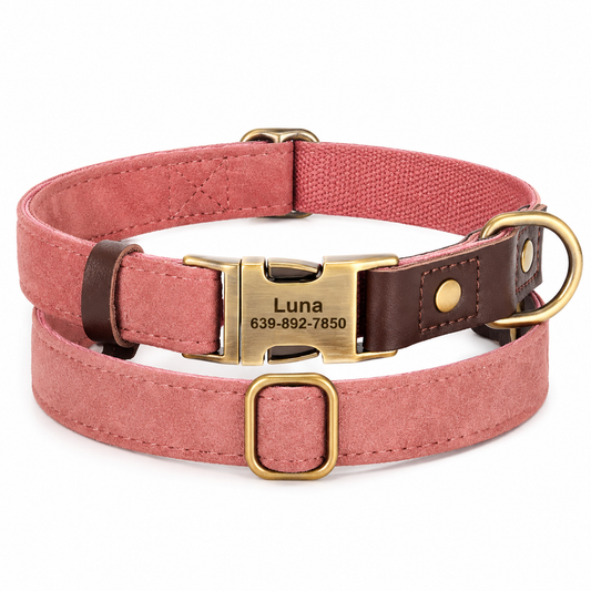 Collier Personnalisé en Similicuir avec Médaille