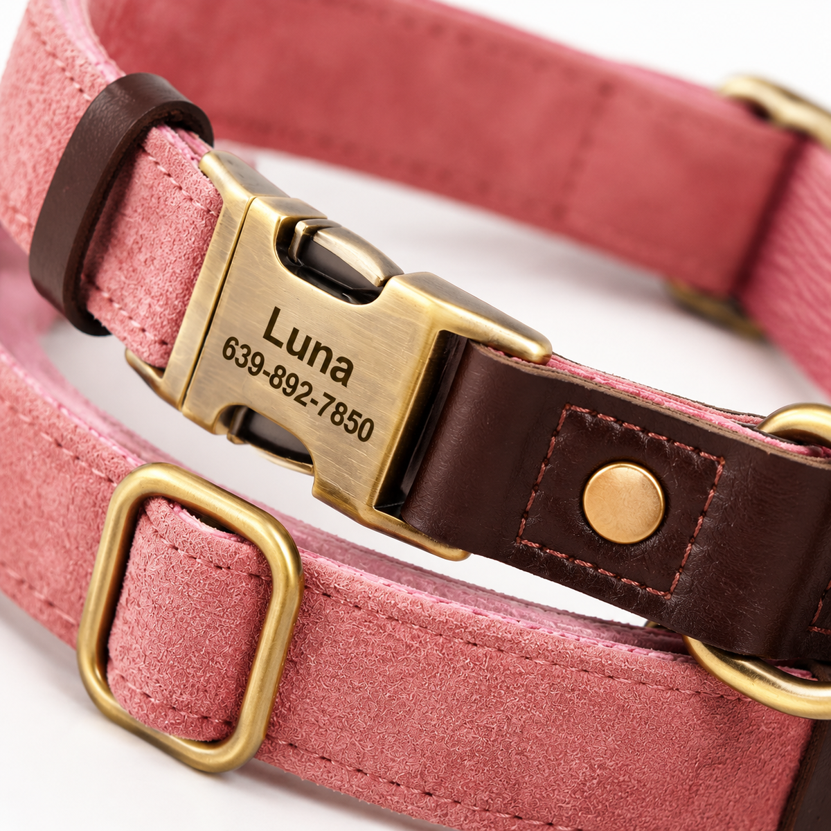 Collier Personnalisé en Similicuir avec Médaille