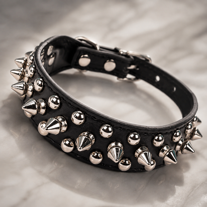 Collier Large Style Clouté pour Grand Chien