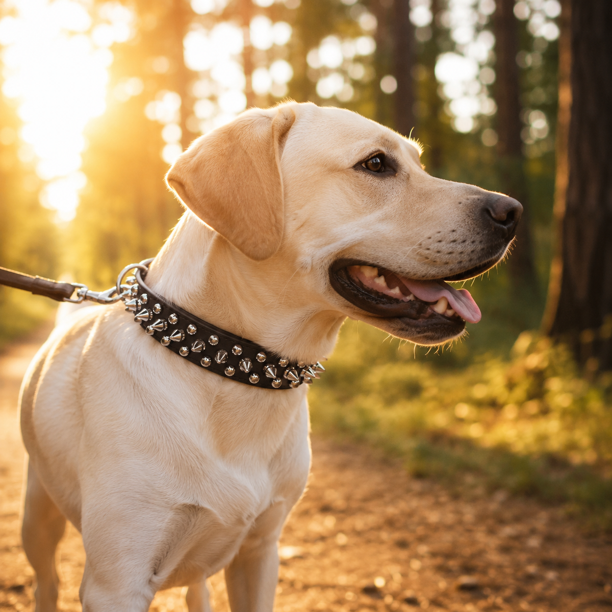 Collier Large Style Clouté pour Grand Chien