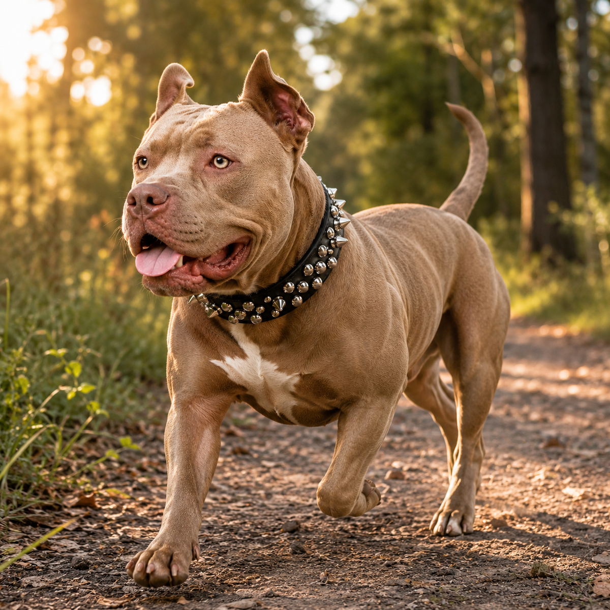 Collier Clouté avec Laisse pour Chien