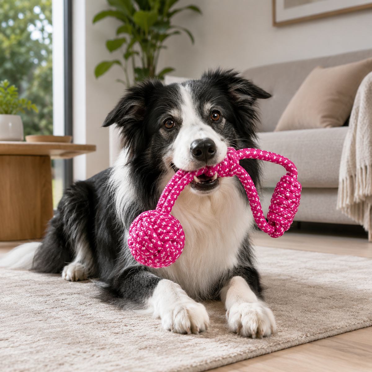 Corde à Tirer avec Balle pour Chien