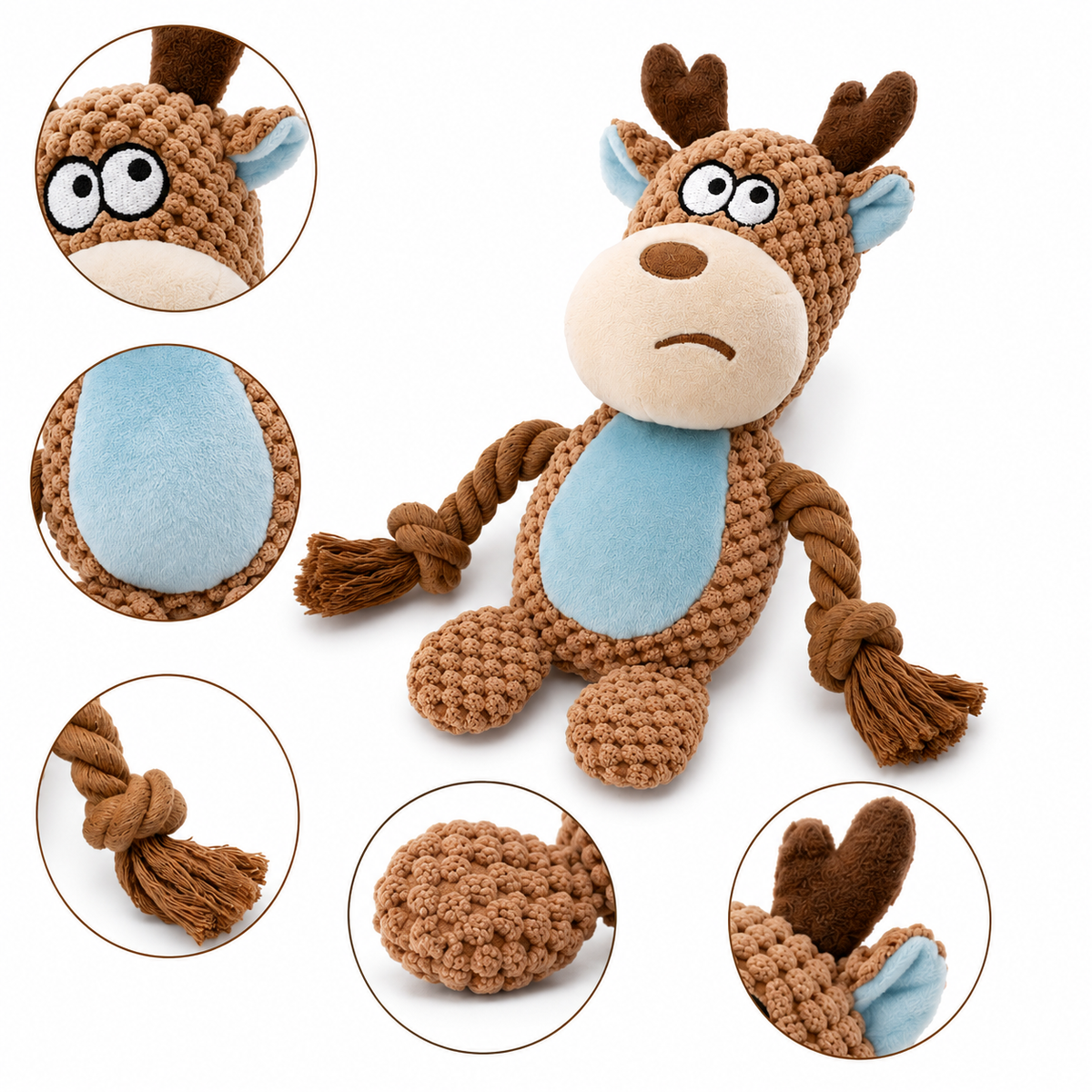 Jouet Corde Peluche Sonore pour Chien