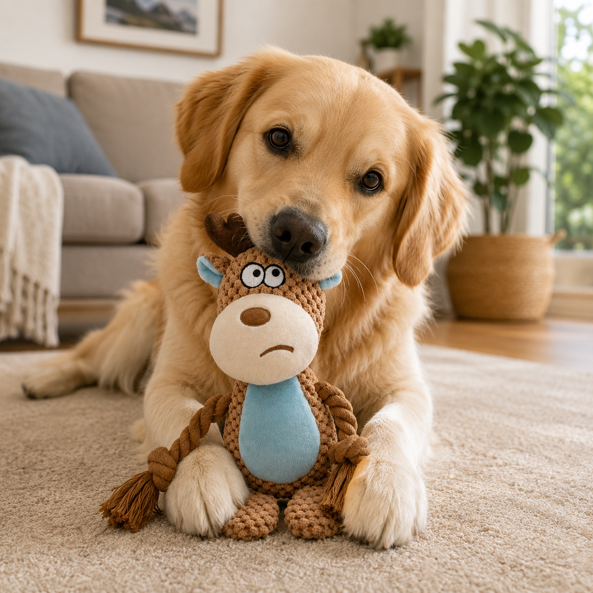 Jouet Corde Peluche Sonore pour Chien