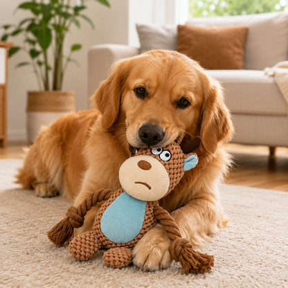 Jouet Corde Peluche Sonore pour Chien